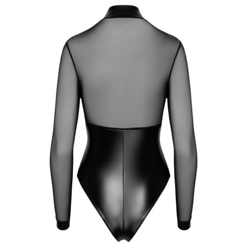 Noir - fényes body átlátszó betéttel (fekete)