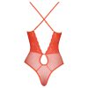 Cottelli - keresztpántos csipke body (piros)