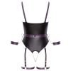 Cottelli - nyitott bondage body bilincsekkel (fekete)