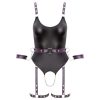 Cottelli - nyitott bondage body bilincsekkel (fekete)
