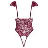 Cottelli - csipkés gyöngyös body (piros)