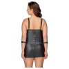 Cottelli Plus Size - szexi ruha bilinccsel (fekete)