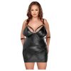 Cottelli Plus Size - szexi ruha bilinccsel (fekete)