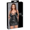 Cottelli Plus Size - szexi ruha bilinccsel (fekete)