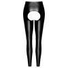 Noir - nyitott, fényes leggings (fekete)