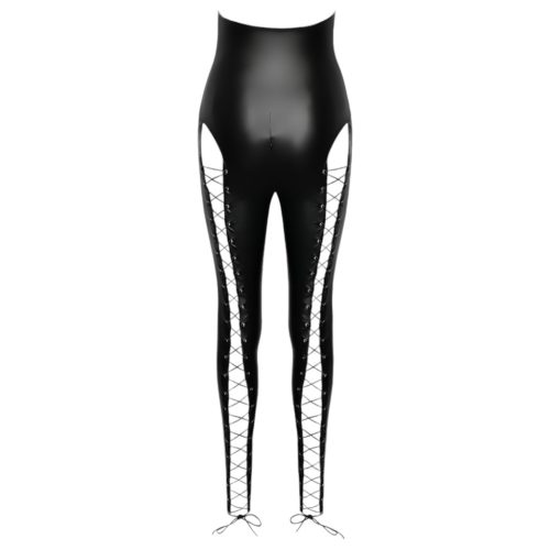 Cottelli Party - nyakpántos fűzős overál (fekete)