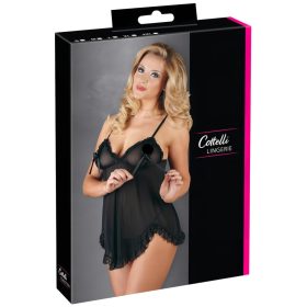 Cottelli - Lenge, fodros babydoll (fekete)