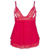 Cottelli Plus Size - csipkés, lenge babydoll (piros)