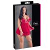 Cottelli Plus Size - csipkés, lenge babydoll (piros)