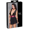 Cottelli Bondage - nyakpántos csipkés babydoll (fekete)