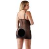 Cottelli Plus Size - csipkés átlátszó hálóing (fekete)