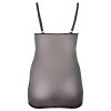 Cottelli Plus Size - csipkés átlátszó hálóing (fekete)