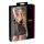 Cottelli Plus Size - csipkés átlátszó hálóing (fekete)