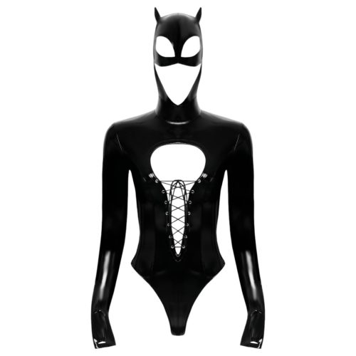 Black Velvets - hosszúujjú Batwoman body (fekete)