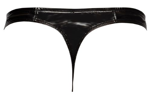 Black Level - klasszikus, lakk férfi tanga (fekete)