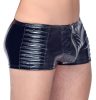 Black Level - cipzáras, fényes férfi short (fekete)