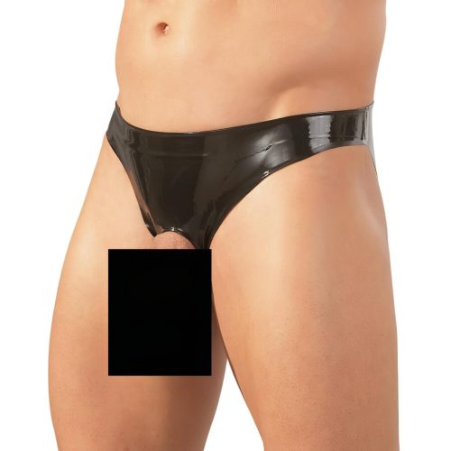 Late X Showmaster - fekete latex férfi alsó (S-L)