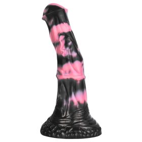   Bad Horse - szilikon ló pénisz dildó - 18 cm (fekete-pink)