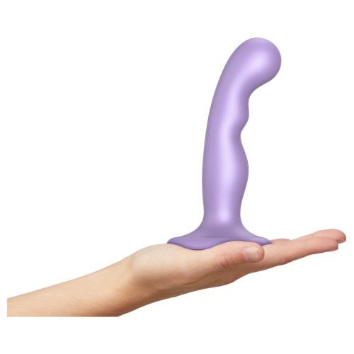 Strap-on-me P&G S - hajlított, tapadókorongos dildó (lila)