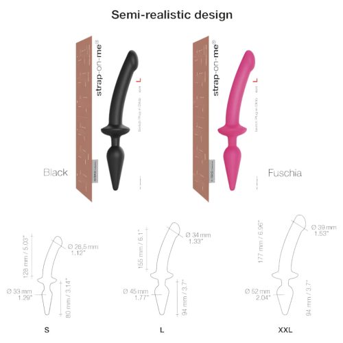 Strap-on-me Swith Semi-Realistic XXL - 2in1 dildó (pink)