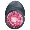 Dorcel Geisha Plug Ruby L - fekete pink köves anál plug (nagy)