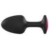 Dorcel Geisha Plug Ruby L - fekete pink köves anál plug (nagy)