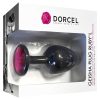 Dorcel Geisha Plug Ruby L - fekete pink köves anál plug (nagy)