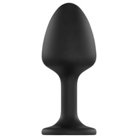   Dorcel Geisha Plug Diamond XL - fehér köves anál plug (fekete)