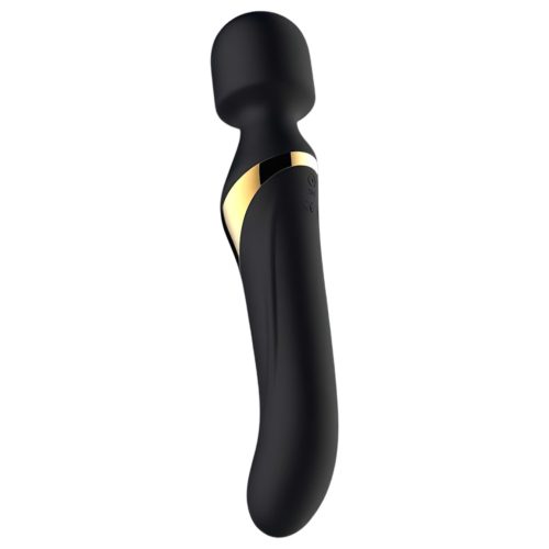 Dorcel Dual Orgasms Gold - 2in1 masszírozó vibrátor, wand masszírozó (fekete)