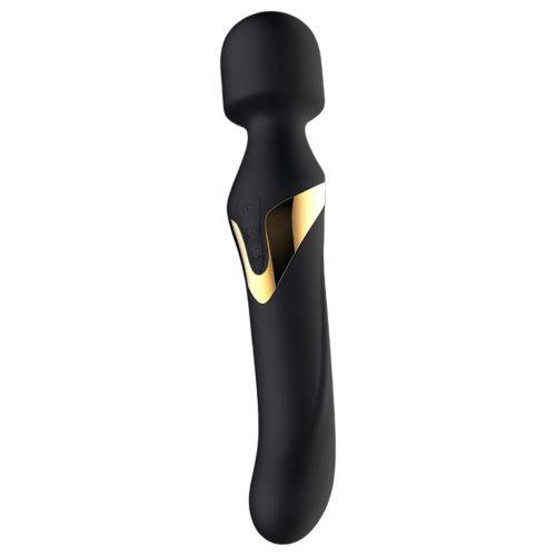 Dorcel Dual Orgasms Gold - 2in1 masszírozó vibrátor, wand masszírozó (fekete)