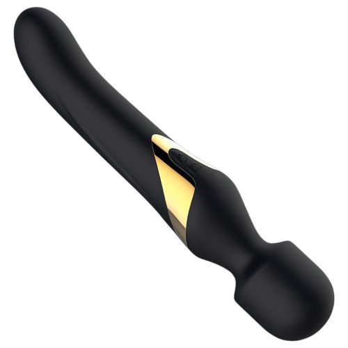 Dorcel Dual Orgasms Gold - 2in1 masszírozó vibrátor, wand masszírozó (fekete)