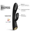 Dorcel Flexi Rabbit - melegítő csiklókaros vibrátor (fekete)