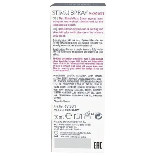HOT Shiatsu Joyful - stimuláló spray nőknek (30 ml)