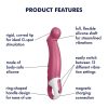 Satisfyer Petting Hippo - akkus, vízálló G-pont vibrátor (pink)