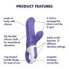Satisfyer Magic Bunny - vízálló csiklókaros vibrátor (lila)