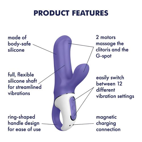 Satisfyer Magic Bunny - vízálló csiklókaros vibrátor (lila)