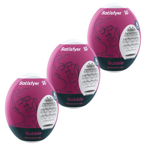 Satisfyer Egg Bubble - tojás maszturbátor férfiaknak (3 db)