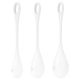 Satisfyer Yoni Power 1 - gésagolyó szett (fehér, 3 részes)