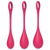 Satisfyer Yoni Power 1 - gésagolyó szett (piros, 3 részes)