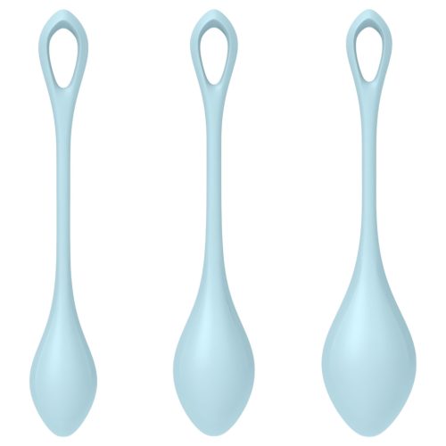 Satisfyer Yoni Power 2 - gésagolyó szett (kék, 3 részes)