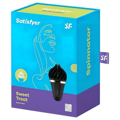 Satisfyer Sweet Treat - akkus, forgó csikló vibrátor (fekete)