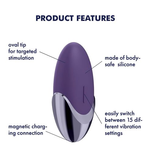 Satisfyer Purple Pleasure - akkus csikló vibrátor, csiklóizgató (lila)