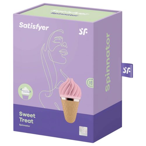 Satisfyer Sweet Treat - akkus, forgó csikló vibrátor (pink-barna)