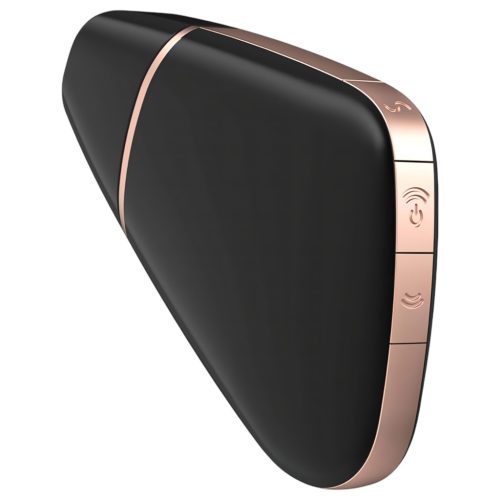 Satisfyer Love Triangle - App-vezérelt léghullámos csiklóizgató (fekete)