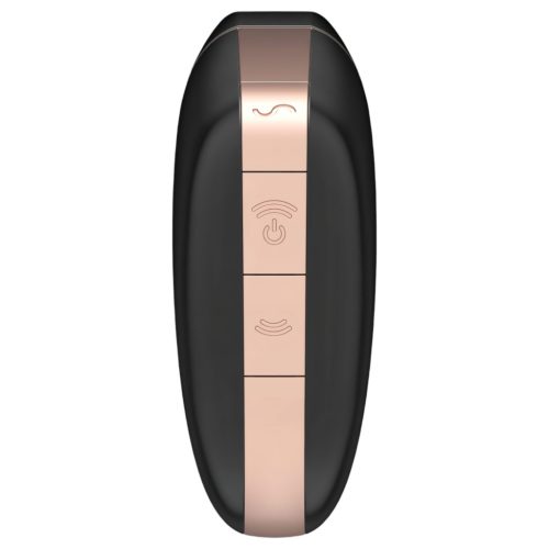 Satisfyer Love Triangle - App-vezérelt léghullámos csiklóizgató (fekete)
