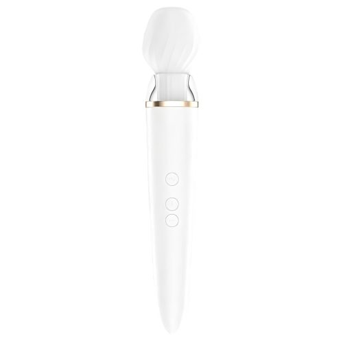 Satisfyer Double Wand-er - okos masszírozó vibrátor (fehér)