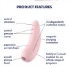 Satisfyer Curvy 2+ - okos léghullámos csiklóizgató (pink)