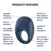 Satisfyer Strong One - App-vezérelt vibrációs péniszgyűrű (kék)