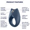 Satisfyer Royal One - App-vezérelt vibrációs péniszgyűrű (kék)
