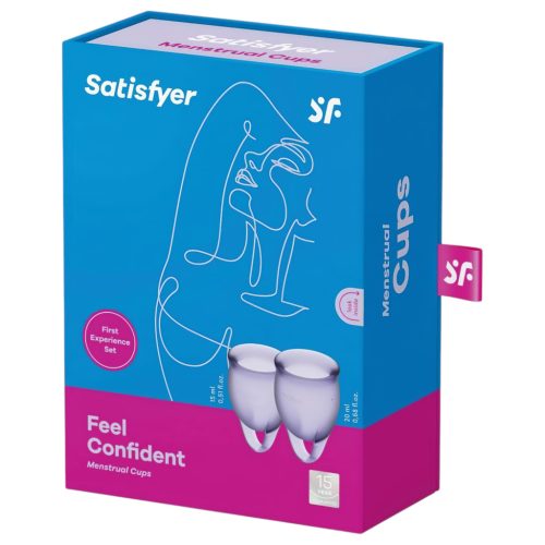 Satisfyer Feel Confident - menstruációs kehely szett (lila)